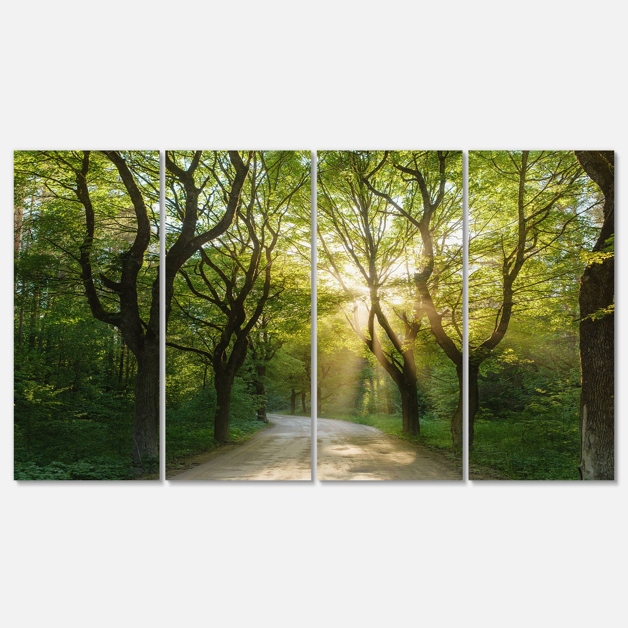 Designart - Evening in Green Forest